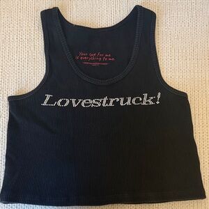 Lovestruck Black Tank Top